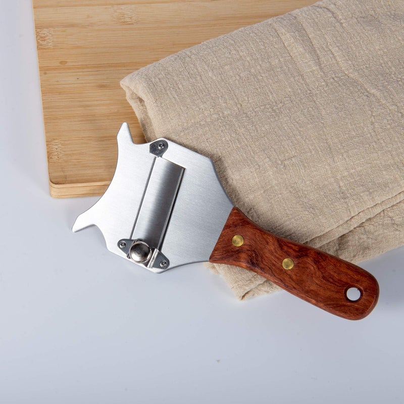 IMEEA Truffle Slicer Shaver Stainless Steel Chocolate Cheese Shaver Grater Curler with Adjustable Smooth Blade and Wood Handle - Image 5